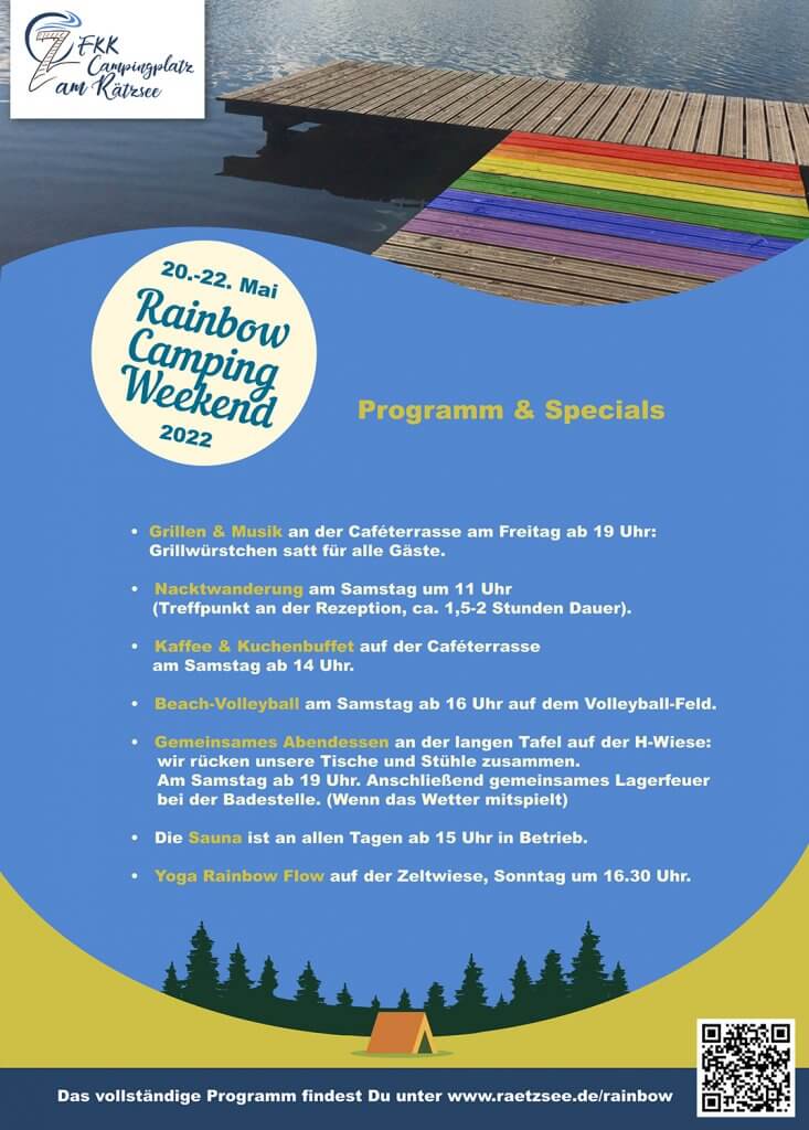 Programm 2022_Rainbow-Camping-Weekend_FKK-Campingplatz-am-Raetzsee