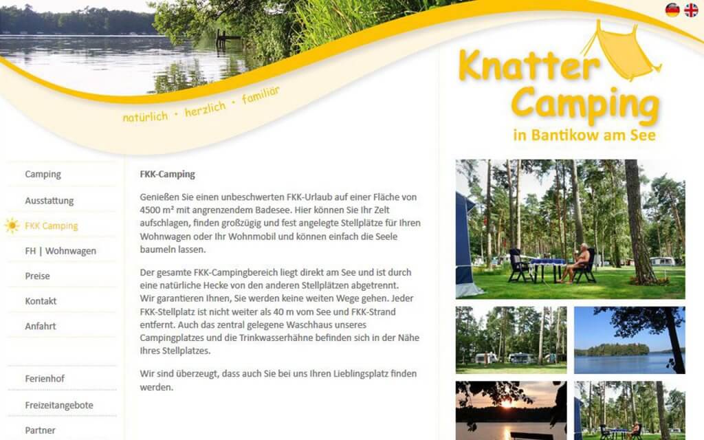 Knattercamping in Bantikow am See