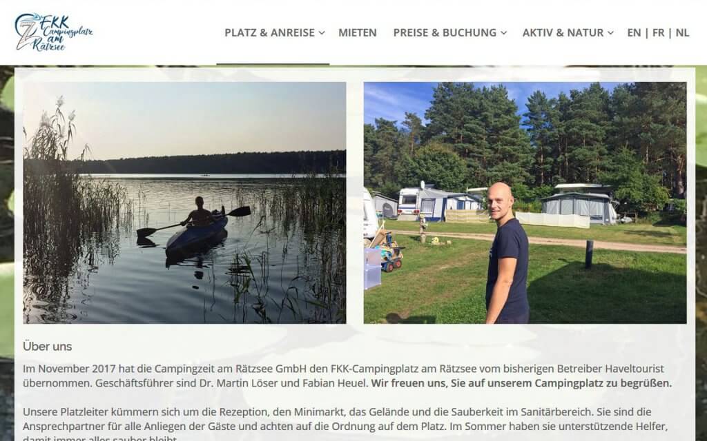 Unser Campingloatz FKK am Rätzsee