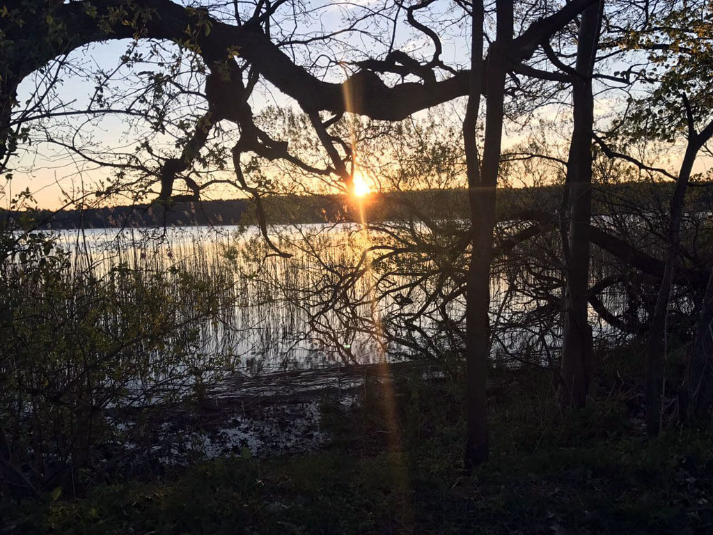 Sonnenuntergang am Ufer Rätzsee